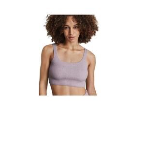 Everlane Wool Yak Blend Crop Tank XS Purple Knit